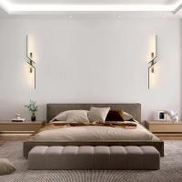 Lámpara de pared LED minimalista para decoración del hogar, candelabro lineal moderno para interiores, luz de noche montada en la pared del dormitorio - details 2