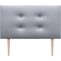 Cabecero de Polipiel o Tela Pro con 2 hileras de Botones y Patas Cabezal tapizado Cama Lujo (150x105cm con Patas (Camas 150/160), Tela Beige) - details 3
