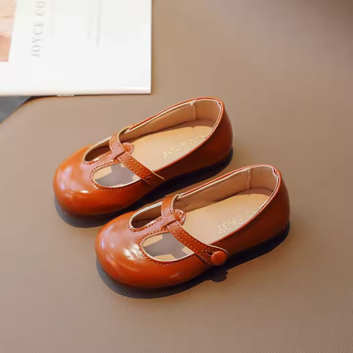 Zapatos de Cuero para Niños Unisex, Todoterreno, Transpirable, Talla 1-6 Años - 1