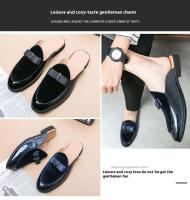 Nuevas sandalias informales de moda para hombre, mulas de piel de cocodrilo, suela de goma antideslizante británica, suaves y transpirables para caminar - details 2
