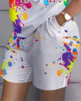 Conjunto de dos piezas estampado de manga corta para mujer, primavera verano - details 38