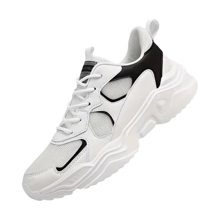 Zapatillas de Malla Transpirable para Hombres Zapatillas Casuales Blancas y Azules con Suela EVA - 1