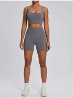 Conjunto deportivo USTADO de 2 UDS Yoga TRE para mujer, sujetador de entrenamiento transpirable Fiess, camiseta corta de manga larga para gimnasio, parte inferior ajustada para acampar - details 41