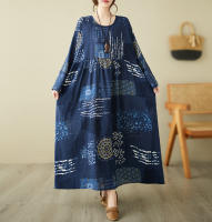 Vestido Vintage de Algodón de Manga Larga Talla Grande, Elegante y Suelto para Mujeres - details 38