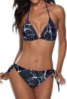 Traje de baño de vacaciones casual de bikini de tres puntos dividido para mujer profesional - details 7