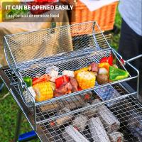 ¡Disfruta de la mejor barbacoa con la parrilla redonda giratoria con asa y soporte! - details 4