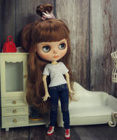 Ropa de muñeca Licca Kids set de moda hecho a mano con abrigo Blythy Sweetpie y falda TUTU para juguetes de 1/6 - details 43