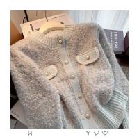 Chaqueta tipo suéter de estilo francés para mujer, cárdigan de punto súper hermoso grueso y de alta gama para otoño e invierno - details 18