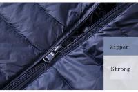 Chaqueta de plumón ultraligera para hombre, cortavientos de plumas, abrigo cálido portátil ligero, 5XL, 6XL - details 2