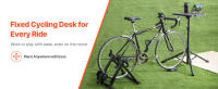 SucceBuy Escritorio de Ciclismo, Entrenador de Bicicleta Ajustable Plegable Estacionario y Escritorio para Caminadora con Soporte Triangular - details 0