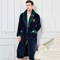 Bata gruesa de franela para hombre, Kimono de baño, camisón cálido, lencería íntima, ropa de casa de talla grande, Otoño e Invierno - details 0