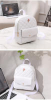 Bolso escolar pequeño para mujer, Mochila pequeña informal con rombos, bolso de hombro portátil, mochila decorativa rosa - details 14