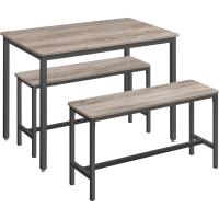 Conjunto de Mesa de Comedor y Sillas Juego de 3 Piezas Mesa de 70 x 110 x 75cm - details 7