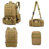 Mochila táctica 4 en 1 para hombre, bolsa de 55L para deportes al aire libre, Camping, senderismo, viajes, escalada - details 4