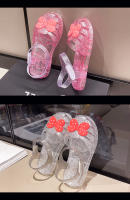 Zapatos de gelatina de cristal para niñas a la moda, zapatos de princesa coreana, sandalias Baotou para niñas - details 37