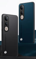 Funda de lujo de cuero PU para Vivo V50 Lite Cubierta trasera de silicona mate, protección total contra golpes - details 0