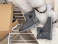 Nuevas botas de nieve con botón lateral portátiles para mujer de piel de oveja de invierno - details 8
