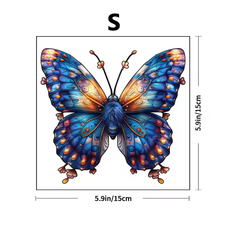 Rompecabezas de Madera con Imagen de Mariposa Alivio del Estrés para Adultos - 1