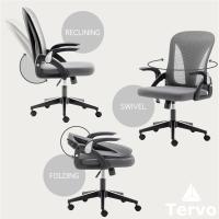 Silla de oficina plegable para espacios pequeños |   Silla de juegos para adultos y niños |   Respaldo de malla |   Para dormitorio y oficina en casa. |   Blanco y negro - details 20