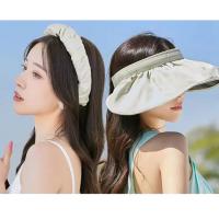 2025 Sombrilla de viaje de Verano, sombrero bloqueador solar, Aleros grandes, temperament anti-UV, Todo Sombrero de Copa vacío, Sombrero de Sol de TIDE, Sombrero de paja para niños - details 2