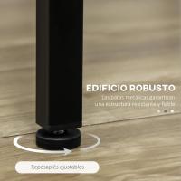 Conjunto de mesa alta de bar y 4 taburetes, mesa alta de cocina con taburetes estilo industrial, marco de metal para salón, marrón rústico - details 4