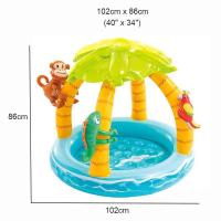 Piscina al Aire Libre para Niños Diseño de Coco de Isla Tropical Juegos de Agua divertidos bajo Parasol de Sol - details 2