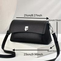 Bolso bandolera elegante para mujer - Bolso elegante con correa ajustable, cierre de cremallera, bolso minimalista para todos los días y formal negro/blanco - Perfecto para mujeres en movimiento, bolso de viaje versátil, acabado texturizado - details 0
