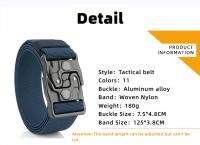 Nuevo estilo Cinturón informal de punto para hombre Diseño innovador de desmontaje rápido, cinturón táctico con hebilla de aleación, estilo informal para exteriores, desplazamientos, informal - details 12