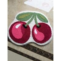 Alfombra de Felt Suave y Cómoda con Diseño de Cereza 50x62cm Lavable en Máquina Antideslizante - details 2