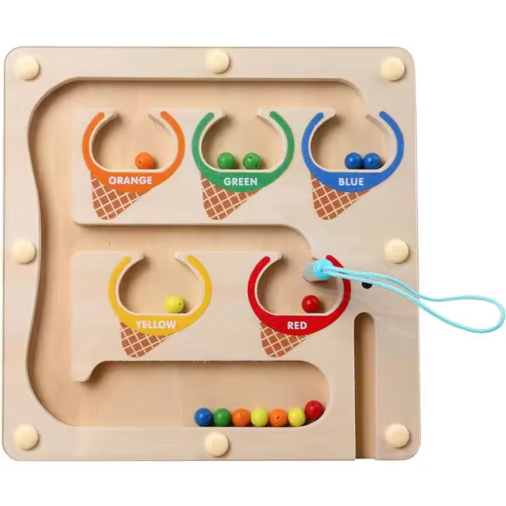 Juego de Laberinto Magnético de Colores y Números Juguete de Counting para Niños Pequeños - 1