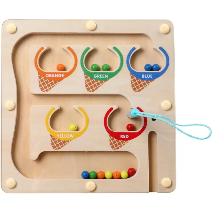 Juego de Laberinto Magnético de Colores y Números Juguete de Counting para Niños Pequeños - 1