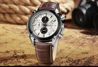Reloj de Lujo para Hombres Automático, Correa de Cuero, Resistente al Agua, Luminoso, Calendario, Reloj de Cuarzo de Moda - details 3