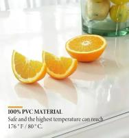 Mantel de PVC transparente y duradero, resistente a las manchas, fácil mantenimiento para estilos de vida ocupados, Ideal para el hogar - details 4