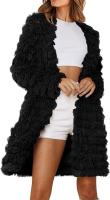 Nueva chaqueta de piel artificial de otoño e invierno, abrigo largo de piel con apertura frontal a la moda - details 7