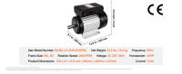 Motor eléctrico SucceBuy, motor de compresor de aire monofásico, rotación CW/CCW para maquinaria agrícola y equipos generales - details 10