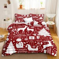 Juego de Ropa de Cama Navideña 3D Edredón, Funda de Almohada, Sábanas Juego de Tres Piezas - details 5