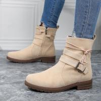 Botas martin planas informales para mujer, botas cortas a la moda, zapatos para mujer - details 3