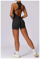 Monos deportivos sin mangas V Back Scrunch Traje de yoga de una pieza con cremallera - details 40