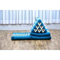 Cómodo Colchón De Suelo con Cojín De Lectura, Futón Japonés, Cama Plegable O Esterilla De Masaje Tailandés, 170 x 53 cm, Azul Claro - details 7