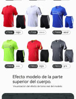 Traje de manga corta de secado rápido para hombre, ropa de fitness deportiva para correr al aire libre, LT311, Verano - details 6