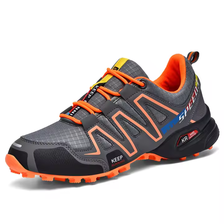 Zapatillas de senderismo al aire libre para hombre, zapatos planos de escalada, Trekking con cordones, ciclismo de montaña, transpirables - 1