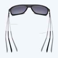 Gafas de sol de lectura bifocales, lentes grises de gran tamaño, doble puente, cómodas, protección UV + 0,75 A + 4, TR90 - details 5