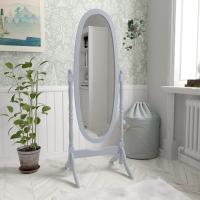 Espejo rectangular de cuerpo entero, de pie, de madera, giratorio, para dormitorio, pasillo, cómoda, color blanco - details 19