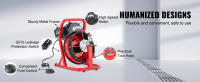 SucceBuy Máquina limpiadora de drenaje, barrena de serpiente de alcantarillado de alimentación automática, interruptor de pie activado por aparato de limpieza de drenaje eléctrico para tuberías - details 4