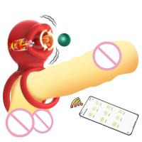 Anillo de pene con vibración inalámbrica Vibrador de doble motor de nueve frecuencias Vibración de dos puntos Eyaculación retardada Erección agrandada Juguete sexual para parejas Anillo para pene Sexy Rose Motor de vibración dual Eyaculación retardada Est - details 18