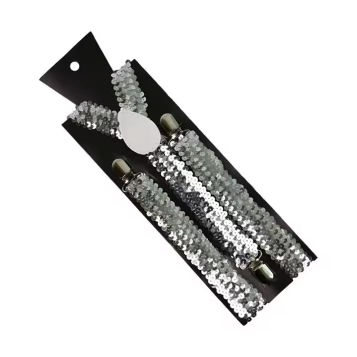 Tirantes de lentejuelas para hombre y mujer, elásticos, anchos, resistentes al desgaste, resistentes, con clip para pantalones, ropa - 1