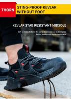 Zapatos de Satén Indestructibles para Hombres Botas de Trabajo de Acero Antideslizantes Transpirables a Prueba de Agujas Ligeras y Cómodas - details 9