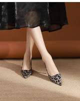 Sandalias de aguja nuevas, sencillas y versátiles, con estampado de leopardo y espalda puntiaguda. - details 20