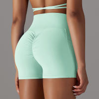 Hamidou-pantalones cortos de gimnasio cruzados para mujer, pantalones cortos de Yoga con bolsillos, mallas de entrenamiento para mujer, pantalones cortos de cintura alta, realce de glúteos - details 21