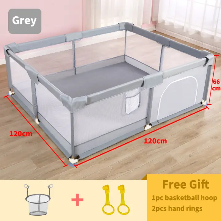 PANGDUBE-corralito para niños de Tamaño 7 opcional, valla de gran tamaño para bebés, parque infantil interior, tubería de espuma más gruesa, barrera de seguridad - 1